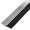 Streifenbürste 8033 - gerade - mit Alu-Profil blank, Besatz PA6 schwarz glatt, auf Maß 15 mm Faserhöhe der Bürste