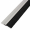 Streifenbürste 8033 - gerade - mit Alu-Profil eloxiert (silber), Besatz PA6 schwarz glatt, auf Maß 25 mm Faserhöhe der Bürste