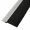 Streifenbürste 8033 - gerade - mit Alu-Profil eloxiert (silber), Besatz PA6 schwarz glatt, auf Maß 50 mm Faserhöhe der Bürste