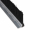 Streifenbürste 7032 - 90 Winkel - mit Alu-Profil blank und 10 mm Bürstenhöhe, Besatz PA6 schwarz glatt, auf Maß 40 mm Faserhöhe der Bürste