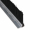 Streifenbürste 7032 - 90 Winkel - mit Alu-Profil blank und 10 mm Bürstenhöhe, Besatz PA6 schwarz glatt, auf Maß 60 mm Faserhöhe der Bürste