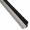 Streifenbürste 7032 - 90 Winkel - mit Alu-Profil eloxiert (silber), Besatz PA6 schwarz glatt, auf Maß 10 mm Faserhöhe der Bürste