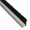 Streifenbürste 7032 - 90 Winkel - mit Alu-Profil eloxiert (silber), Besatz PA6 schwarz glatt, auf Maß 20 mm Faserhöhe der Bürste
