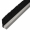 Streifenbürste 7032 - 90 Winkel - mit Alu-Profil eloxiert (silber), Besatz PA6 schwarz glatt, auf Maß 30 mm Faserhöhe der Bürste