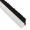 Streifenbürste 7032 - 90 Winkel - mit Alu-Profil weiß lackiert, Besatz PA6 schwarz glatt, auf Maß 20 mm Faserhöhe der Bürste