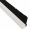 Streifenbürste 7032 - 90 Winkel - mit Alu-Profil weiß lackiert, Besatz PA6 schwarz glatt, auf Maß 40 mm Faserhöhe der Bürste