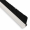 Streifenbürste 7032 - 90 Winkel - mit Alu-Profil weiß lackiert, Besatz PA6 schwarz glatt, auf Maß 50 mm Faserhöhe der Bürste