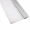 Streifenbürste STL2004 Alu-Profil eloxiert mit 3-reihiger Bürster aus Polyamid 6 transparent / weiß, 100 cm Länge 150 mm Faserhöhe, Länge 100 cm