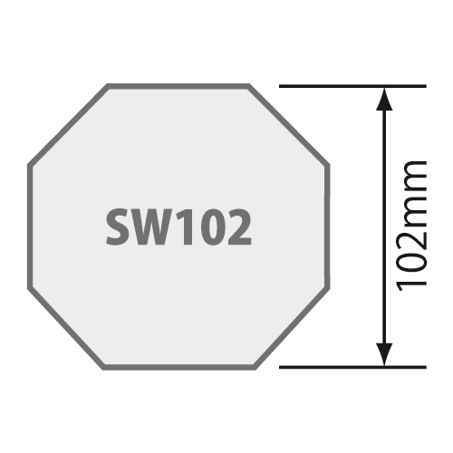 Passend für Achtkantwelle SW 102  102 mm