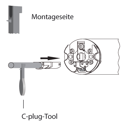 Becker C-plug Anschlusskabel Montage mit C-plug-Tool