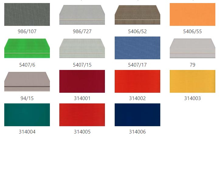 enobi Markenshop enobi Markisentuch aus Acryl auf Maß gefertigt, Uni-Farben  (einfarbig) Markisenstoff - gerollt | Rolladen- und Sonnenschutzprodukte |  enobi GmbH