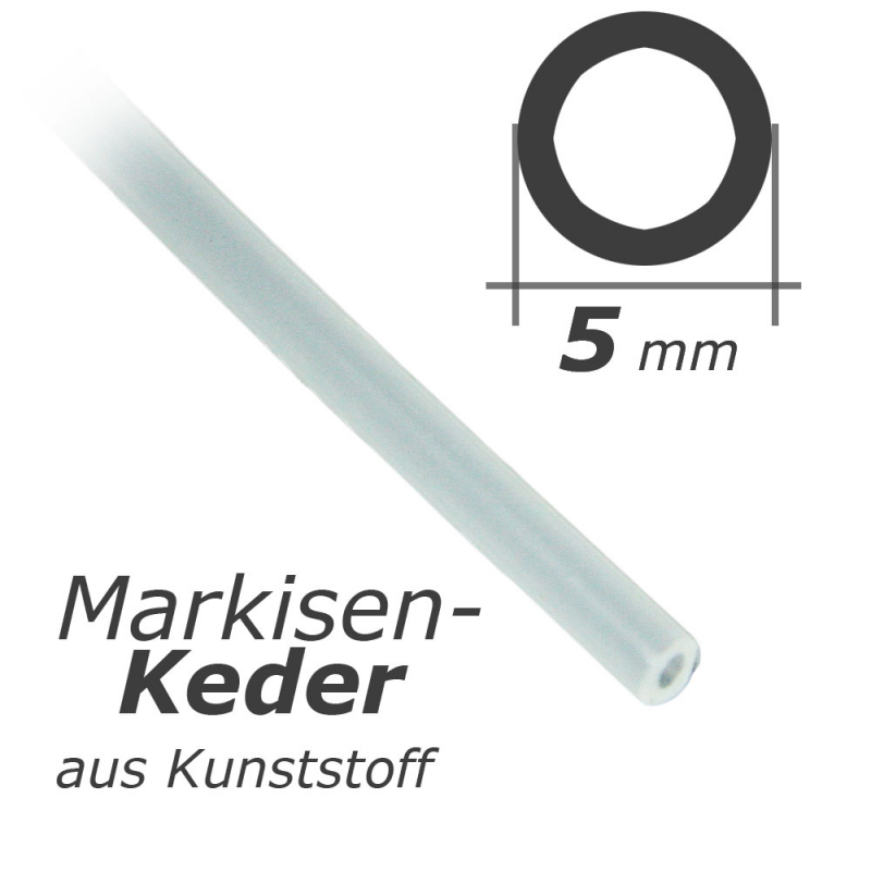 enobi Keder für Markisentuch aus Kunststoff Ø 5,0 mm, Markisenkeder,  Tuchkeder | Funk, Rolladenmotor | Rolladen- und Sonnenschutzprodukte |  enobi GmbH