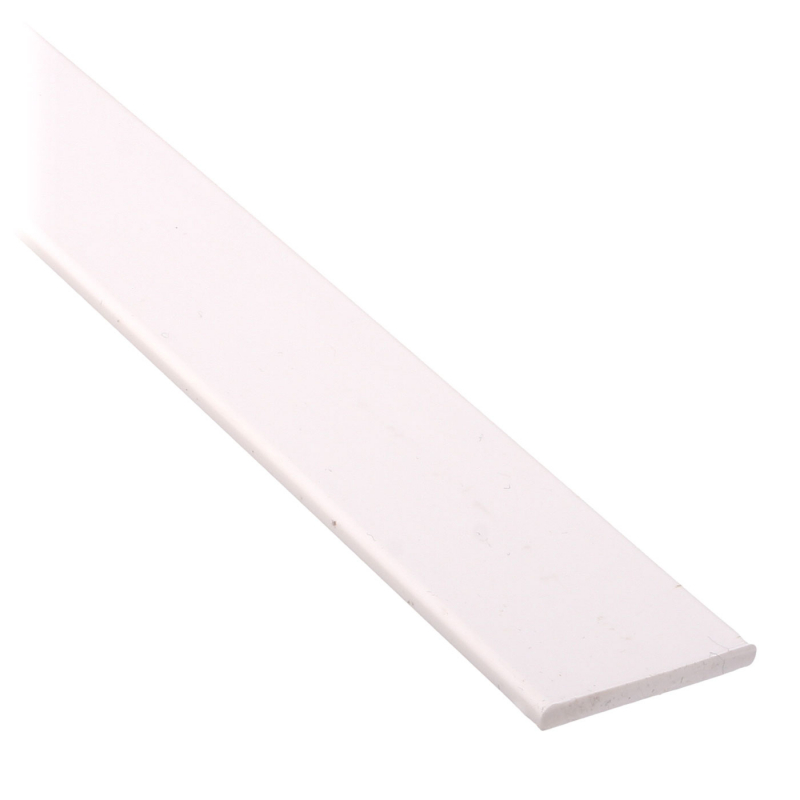 enobi Flachleiste 25 x 2,5 mm aus Kunststoff mit selbstklebendem  Schaumklebeband, weiß (RAL 9016), Länge 200 cm (199,5 cm) | Fensterleiste |  Rolladen- und Sonnenschutzprodukte | enobi GmbH