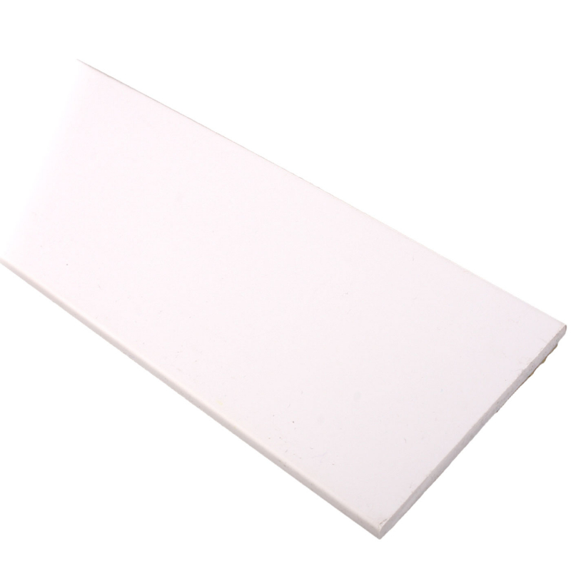 enobi Flachleiste 100 x 3,0 mm aus Kunststoff mit selbstklebendem  Schaumklebeband, weiß (RAL 9016), Länge 200 cm (199,5 cm), Fensterleiste, Rolladen- und Sonnenschutzprodukte