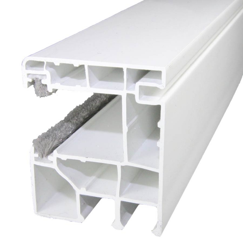 Neerken & Büter Rollladen-Führungßchiene NBF17 aus Kunststoff, 49 x 40 mm,  mit Bürstendichtung, weiß | Rolladen- und Sonnenschutzprodukte | enobi GmbH