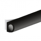 Selbstklebende EPDM Gummidichtung Ellenflex D, 8 x 6 mm, 1-seitig selbstklebend, Meterware im Doppelstrang (halbe Länge!), Farbe schwarz | Dichtungsband