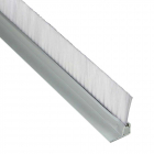 Winkel-Streifenbürste mit Langlöchern STL2010 90  transparent / weiß 50mm mit Alu-Profil, 100cm Länge, Bürstendichtung, Türbürste