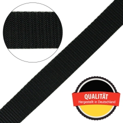 Stahl Gurtband E 410/85 aus Polypropylen (PP), Breite 20 mm, Meterware, Farbe schwarz