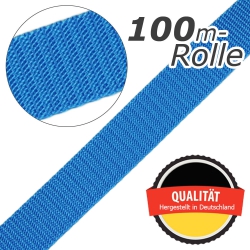 Stahl Gurtband E 410/85 aus Polypropylen (PP), Breite 30 mm, Meterware, Farbe hellblau