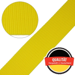Stahl Gurtband E 410/85 aus Polypropylen (PP), Breite 50 mm, Meterware, Farbe gelb