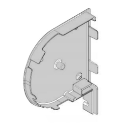 Heroal Blendenkappe GK-R Rund aus Aluminiumguss für Mini-Führungen mit Hohlkammer, Größe 205, Farbe weiß (Paar)