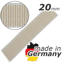 Stahl Rollladengurt 20 mm Breite (21/20), Meterware, beige