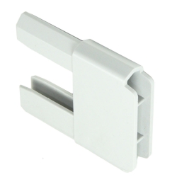 enobi Gleiter 35 x 14 mm für PVC-Anschlagprofil, weiß (Endkappen, Plastik)