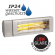 Burda Heizstrahler SMART 2000 IP24 spritzwassergeschützt Low Glare, 2000 Watt, silber (Ohne Karton!)