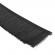 enobi Streifenbürste 8033 - gerade - mit Alu-Profil eloxiert (silber) und 30 mm Bürstenhöhe, Besatz PA6 schwarz glatt, auf Maß