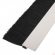 enobi Streifenbürste 8033 - gerade - mit Alu-Profil weiß lackiert und 50 mm Bürstenhöhe, Besatz PA6 schwarz glatt, auf Maß