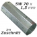 - Stahlwelle SW 70 (verstärkt), 8-Kant  70 mm, verzinkt, 1,5 mm Wandung 